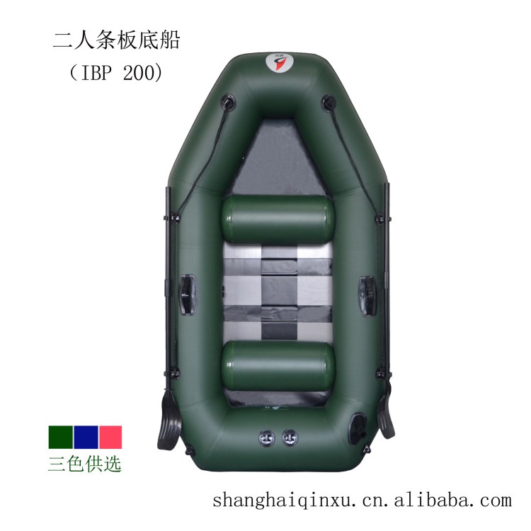 廠家直銷QINXU加厚兩人條板底夾網(wǎng)船充氣釣魚船漂流橡皮艇IBP200