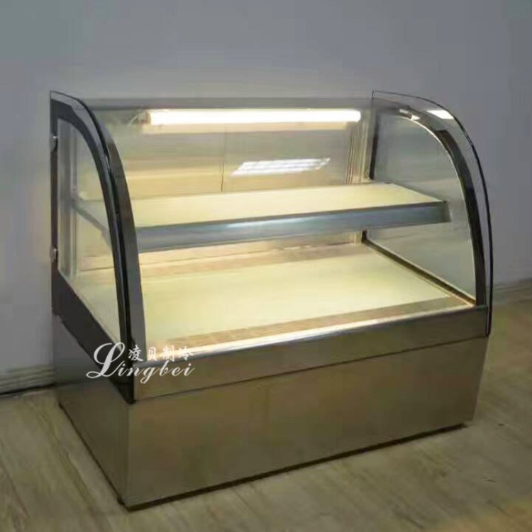 蛋糕柜冷藏保鮮柜慕斯西點(diǎn)圓弧熟食甜品前后開(kāi)門(mén)風(fēng)冷展示柜臺(tái)式