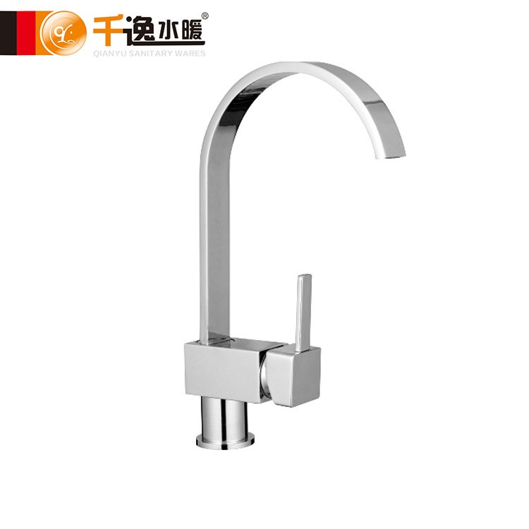 千逸&middot;掌握生活衛(wèi)浴方形方管菜盆系列廚房水龍頭QY-94038
