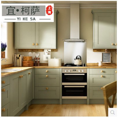 LOFT公寓簡(jiǎn)約歐式櫥柜定做櫻桃木實(shí)木門板膜壓門板石英石臺(tái)面櫥柜