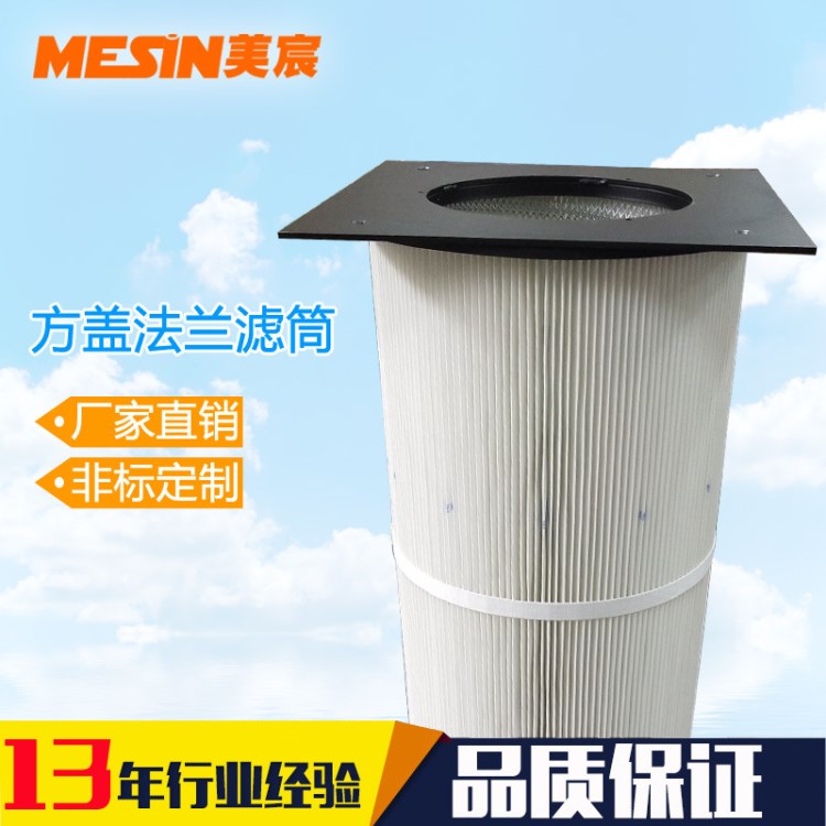 廠家直供方形法蘭卡盤式除塵濾筒濾芯 支持非標定制