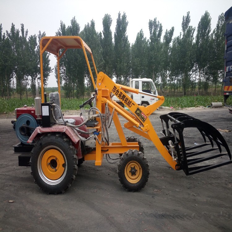 農用單缸小鏟車裝載機價格抓草機抓車推雪機挖掘機360度抓車批發