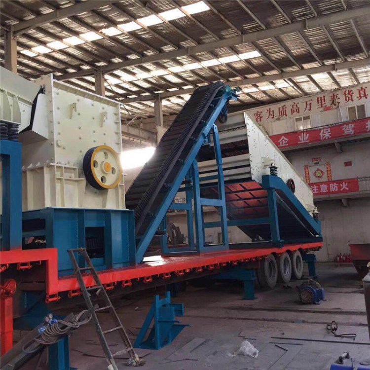 箱破移動破碎站 石灰石移動破碎機 移動式建筑垃圾破碎機