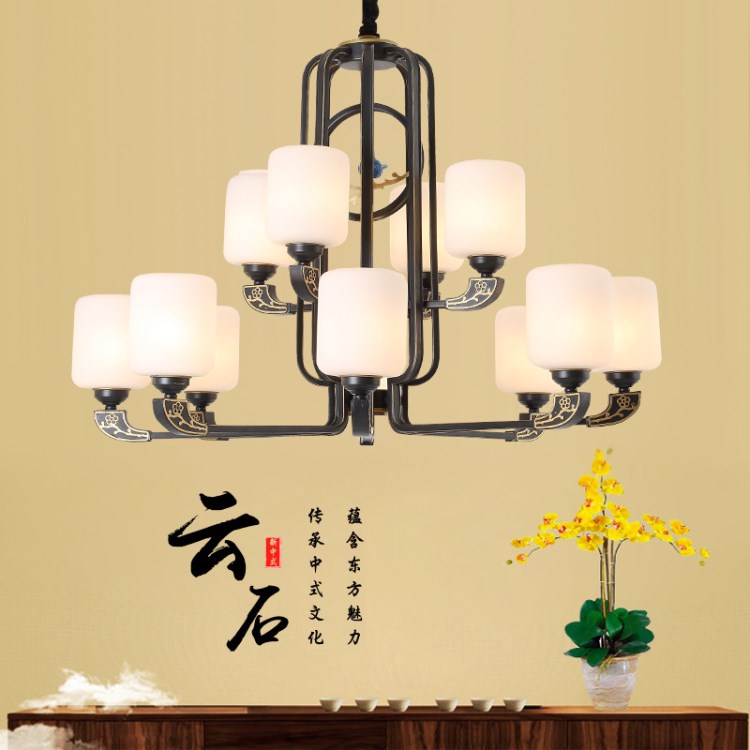 批發新款新中式吊燈客廳燈具中國風臥室餐廳書房酒店大堂定制燈飾