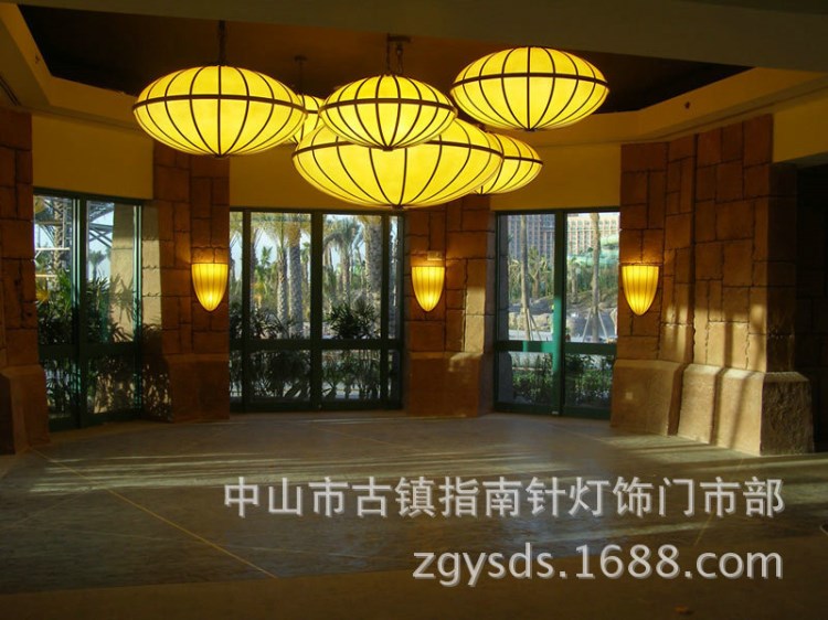廠家銷售 中式木藝羊皮吊燈 羊皮燈系列