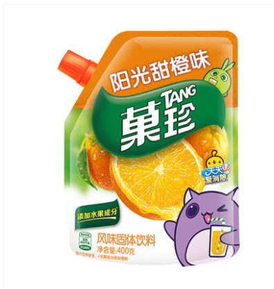 億滋卡夫果珍沖飲固體飲料速溶果汁粉陽(yáng)光甜橙味400G沖調(diào)飲品