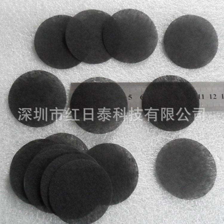 大量生產(chǎn) 自粘音箱防塵 模切黑色無紡布防塵網(wǎng)