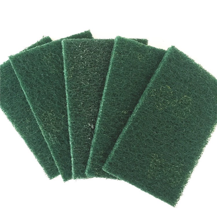 廠家批發(fā)8698綠色5*8寸工業(yè)百潔布 尼龍片 菜瓜布，媲美3M百潔布