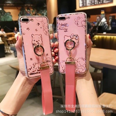 OPPO R15手機殼 A3KT糖衣炮彈短繩 R11s鑲鉆A79全包殼女款支架