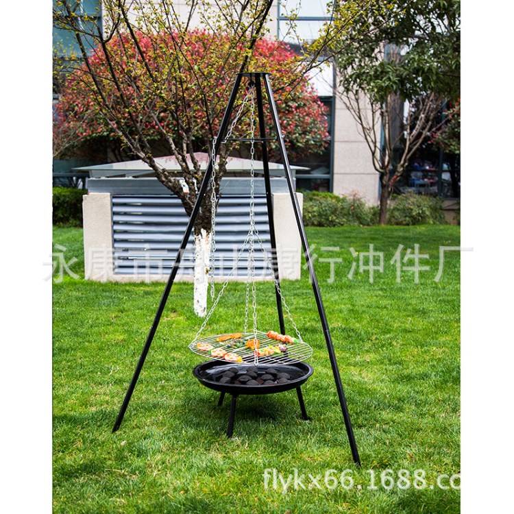 康行工廠供應(yīng)烤肉 煙熏和戶外家具 便攜式旋轉(zhuǎn)烤肉器 食品車(chē) 環(huán)形