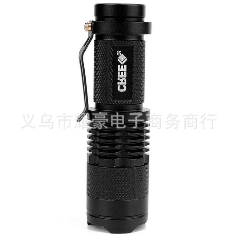 批發(fā)神火CREE XPE迷你變焦 LED三檔調(diào)光迷你強光手電筒SK68小手電