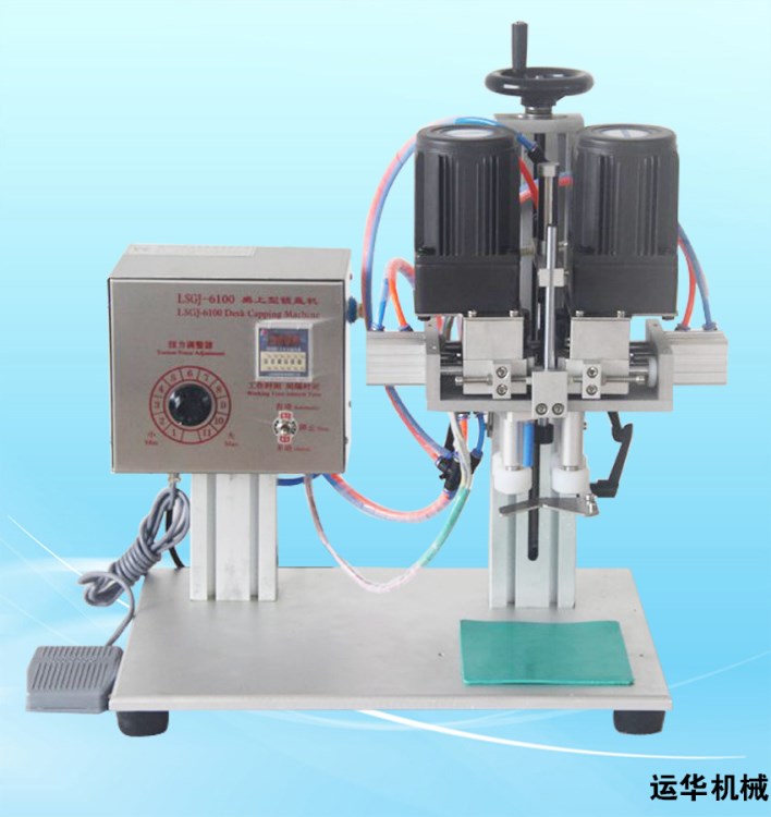 廠家直銷臺式半自動鴨嘴蓋旋蓋機(jī)洗發(fā)水瓶 噴霧瓶搓蓋式旋蓋機(jī)