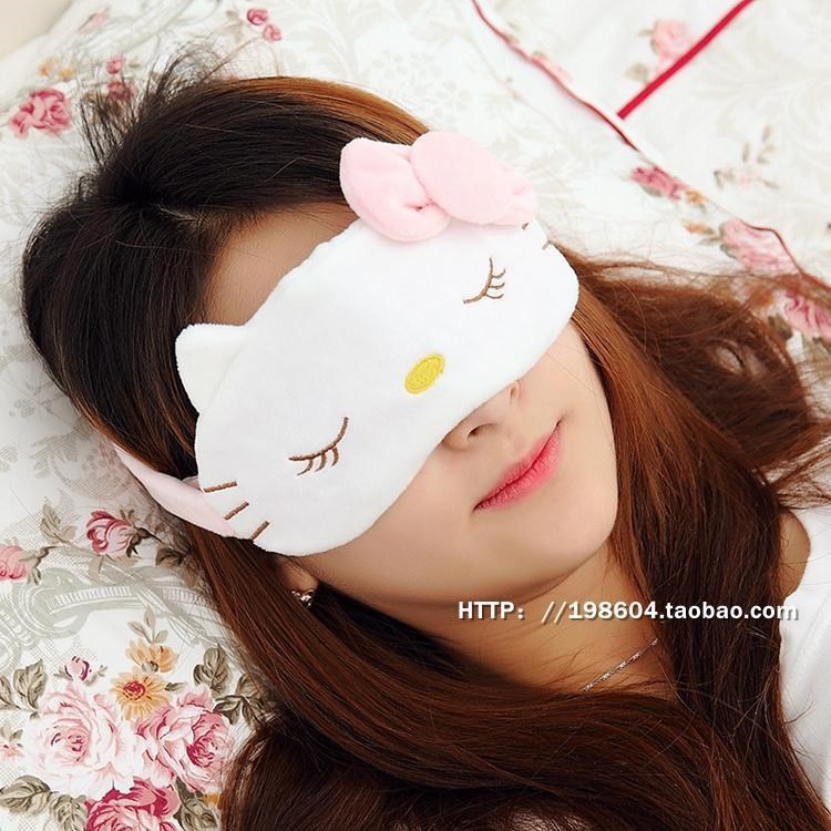 hello kitty美容冰敷睡眠眼罩卡通可爱kt冰袋睡觉眼罩含专用冰袋