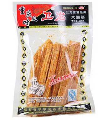 不包郵 102G衛(wèi)龍大面筋 調(diào)味面制品 大包裝  整箱90包*102克g