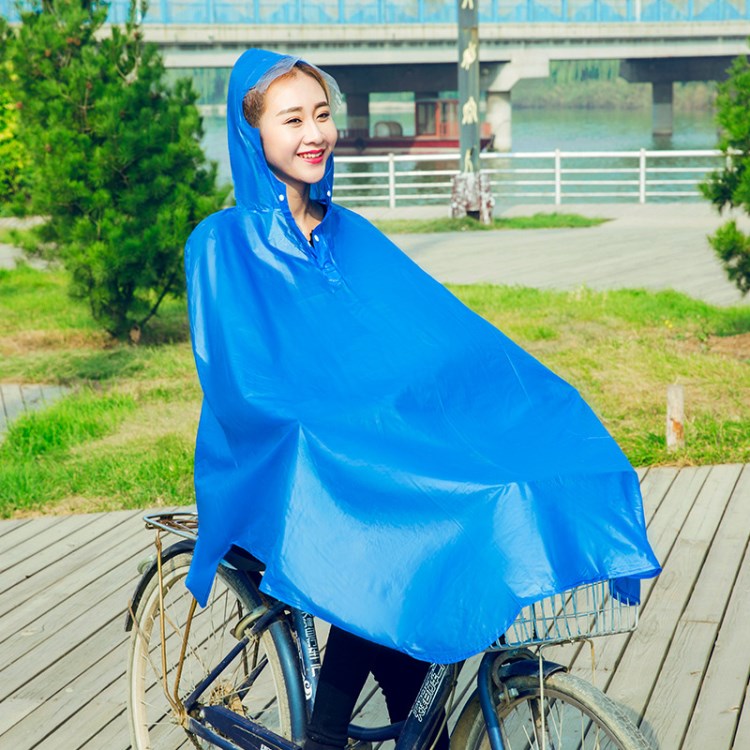 花瓣雨自行車雨衣電動(dòng)車摩托車男女單人加大透明時(shí)尚自行車雨披