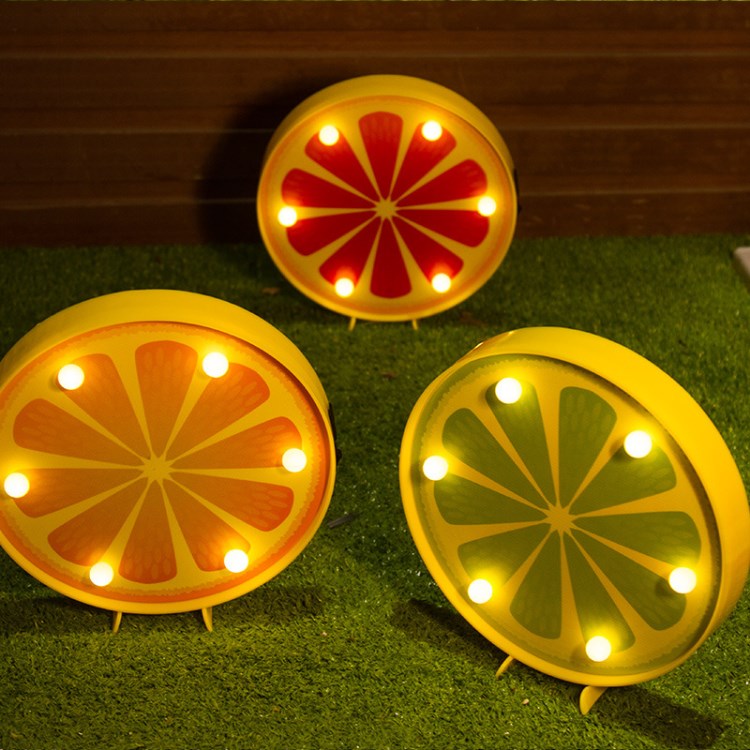 水果系列擺臺造型燈新品原創個性夜燈電池usb兩用護眼節能裝飾燈