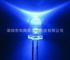 LED灯珠3MM白发蓝色蓝灯 DIPLED发光二极管 F3白发蓝光 超亮灯珠