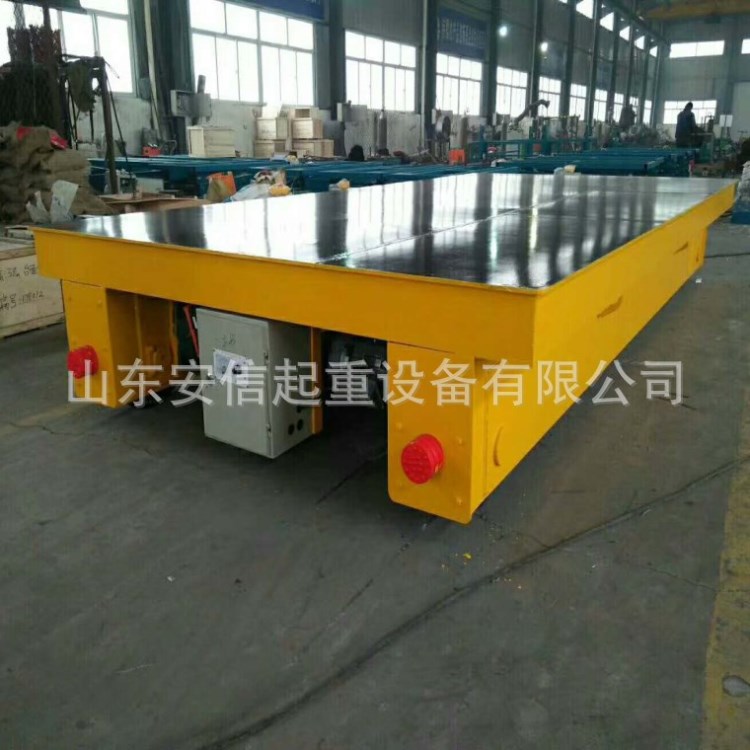 供應(yīng)車間用軌道運(yùn)輸車 弧線運(yùn)行平板車 小型車間過跨車