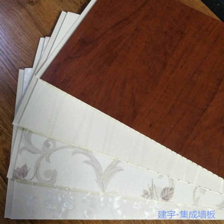 木塑墻板 生態板 廠家直銷 竹木纖維集成墻板  配有各種裝飾線條