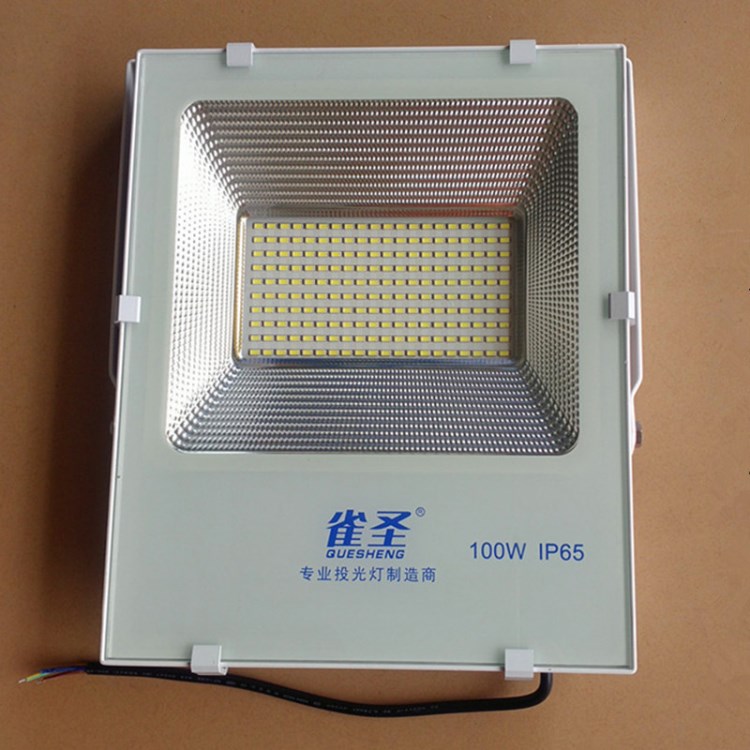 雀圣100w大功率燈具批發(fā)廣告投射燈照明泛光燈led投光燈戶外 包郵
