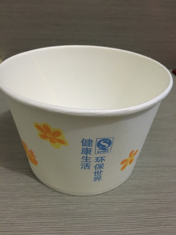 廠家直銷(xiāo)500ml一次性葵花紙碗飯碗紙碗打包湯碗外賣(mài)餐碗紙碗批發(fā)