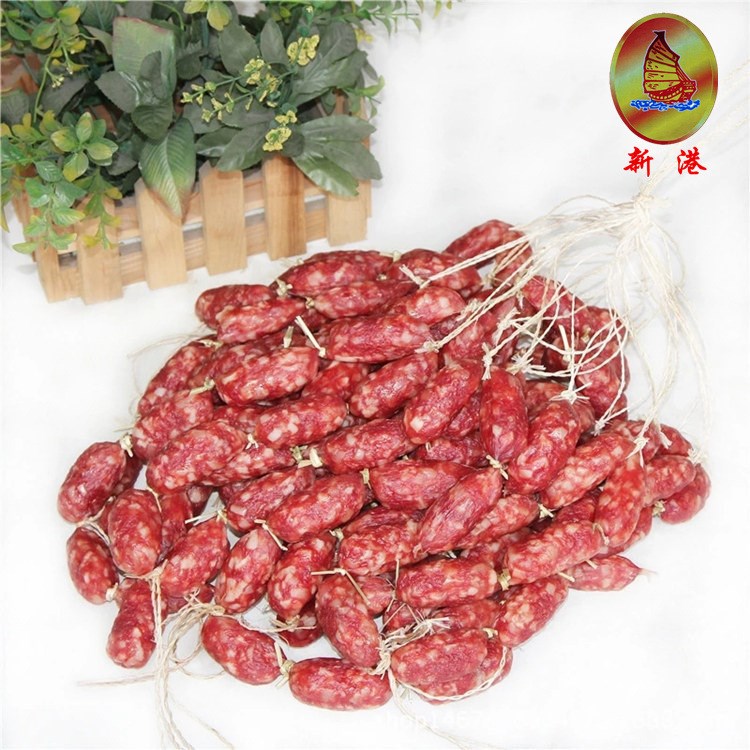 新港大粒臘腸 廣東特產(chǎn)香腸廣式烤腸農(nóng)家黑毛豬廠家批發(fā)500