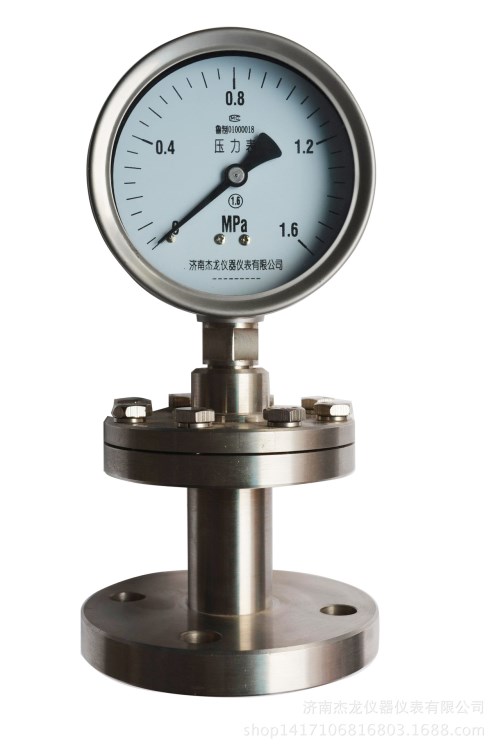 隔膜压力表结构原理及用途一,原理隔膜压力表是指用隔离装置(内部灌充