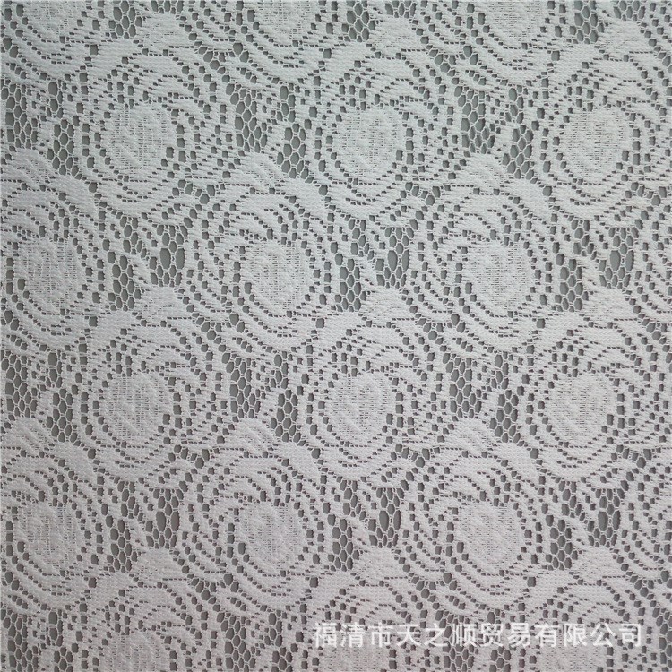 2017廠銷 S1135蕾絲布料色全滌鏤空時(shí)尚類似提花花邊面料