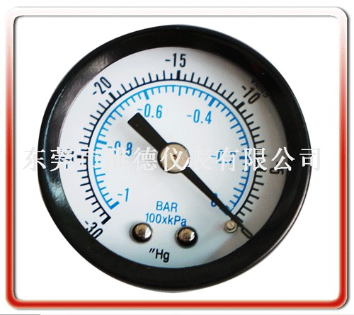 壓力表廠家直銷40MM軸向印刷機(jī)械用真空氣壓表真空負(fù)壓表