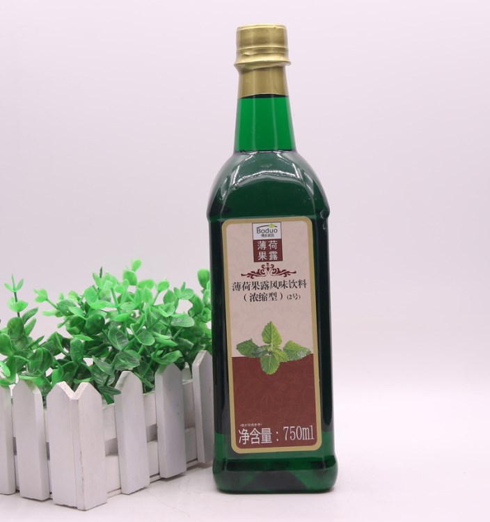 博多果露 博多薄荷/藍(lán)柑果露750ml 珍珠奶茶原料整箱包郵