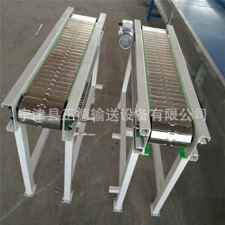 正德 不銹鋼平頂鏈板輸送機(jī) 轉(zhuǎn)彎食品鏈板輸送機(jī)批發(fā)  質(zhì)量