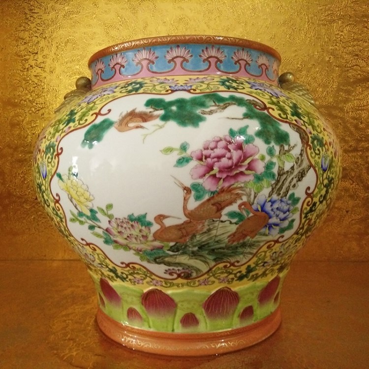 手工仿古粉彩瓷 景德鎮(zhèn)陶瓷工藝品 廠家定制墨彩藝術(shù)品