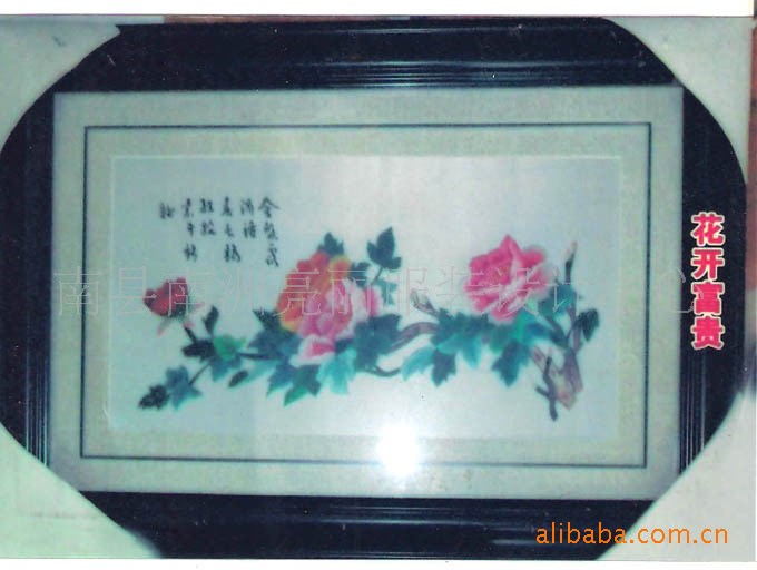 支持定制傳統(tǒng)手工藝品 花開(kāi)富貴單面繡 刺繡藝術(shù)品 湘繡牡丹花