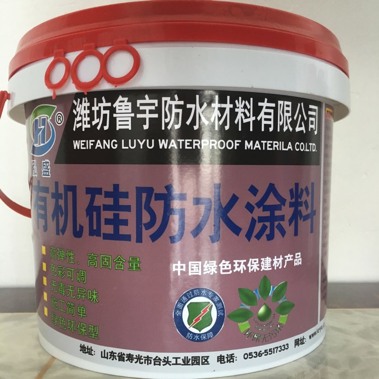 源头生产家装系列彩色有机硅防水涂料   水池游泳池防水专用