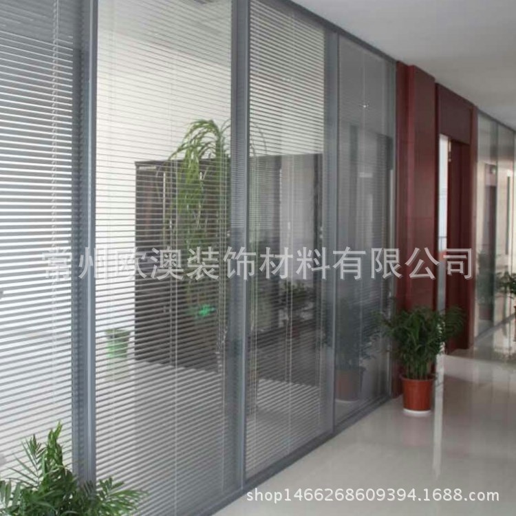 辦公室 玻璃隔斷鋁合金隔斷內置百葉窗隔斷高隔間 工程鋁型材批發