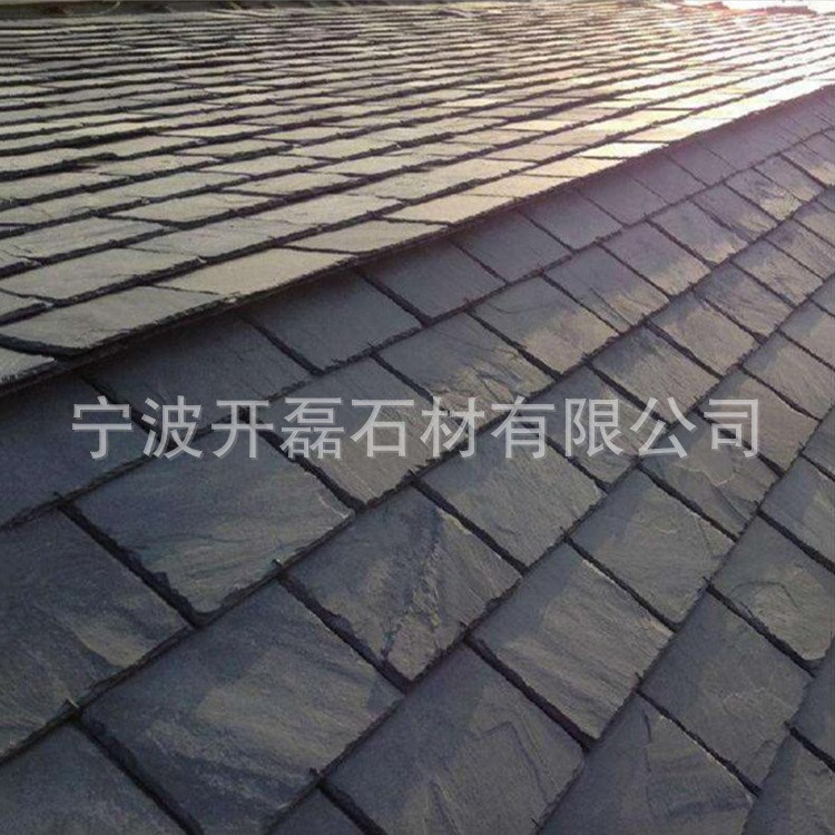 九江青色天然瓦片 板巖青石板屋頂瓦片 瓦板 別墅屋頂瓦片 文化石