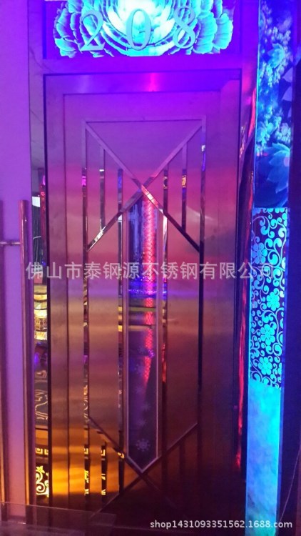 高端酒吧酒店彩色不銹鋼沖壓包廂門板KTV不銹鋼沖壓包廂門門皮04