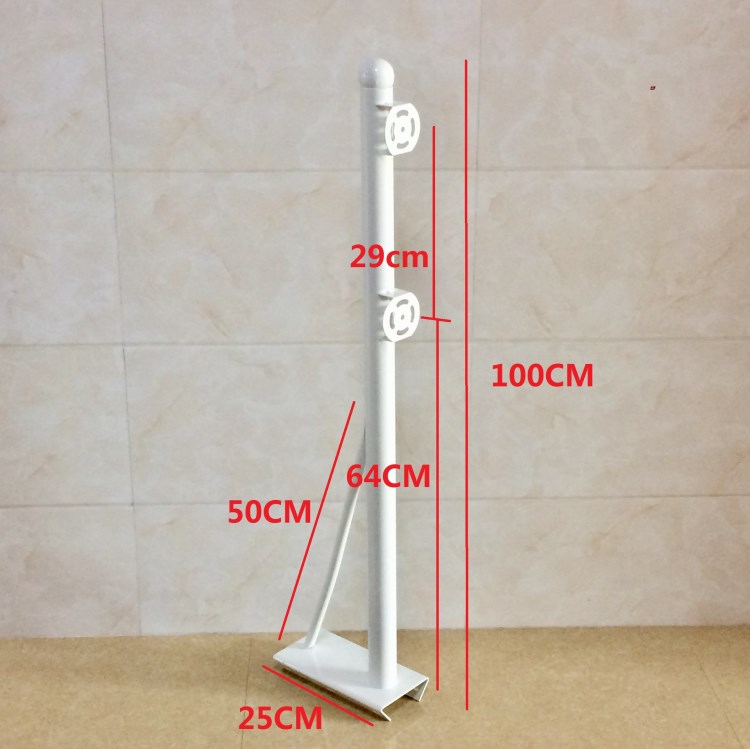 監(jiān)控戶外支架48管1米100cm攝像機(jī)加長桿抱柱裝萬向支架一拖二加長