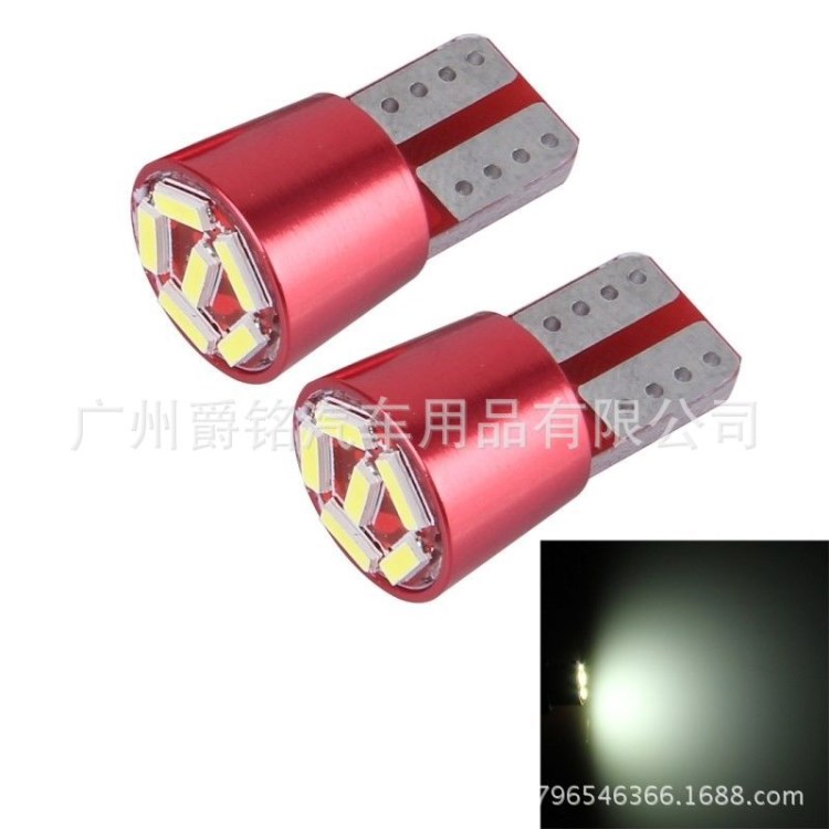 新款T10 LED示宽灯 T10 4014 6SMD 解码示宽灯 LED牌照灯 车厢灯