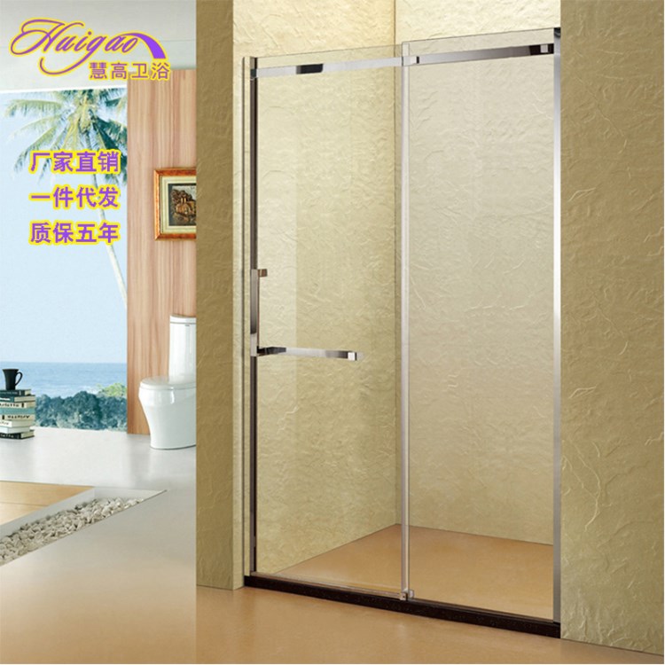 淋浴屏風(fēng)隔斷整體衛(wèi)生間賓館專(zhuān)用淋浴房 一字型淋浴房不銹鋼型材