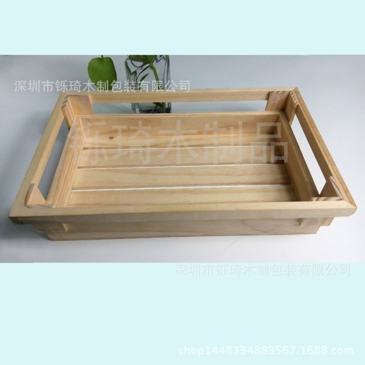 原木面包木筐子盒子食品包裝盒，食品儲(chǔ)物籃筐噴環(huán)保水性漆