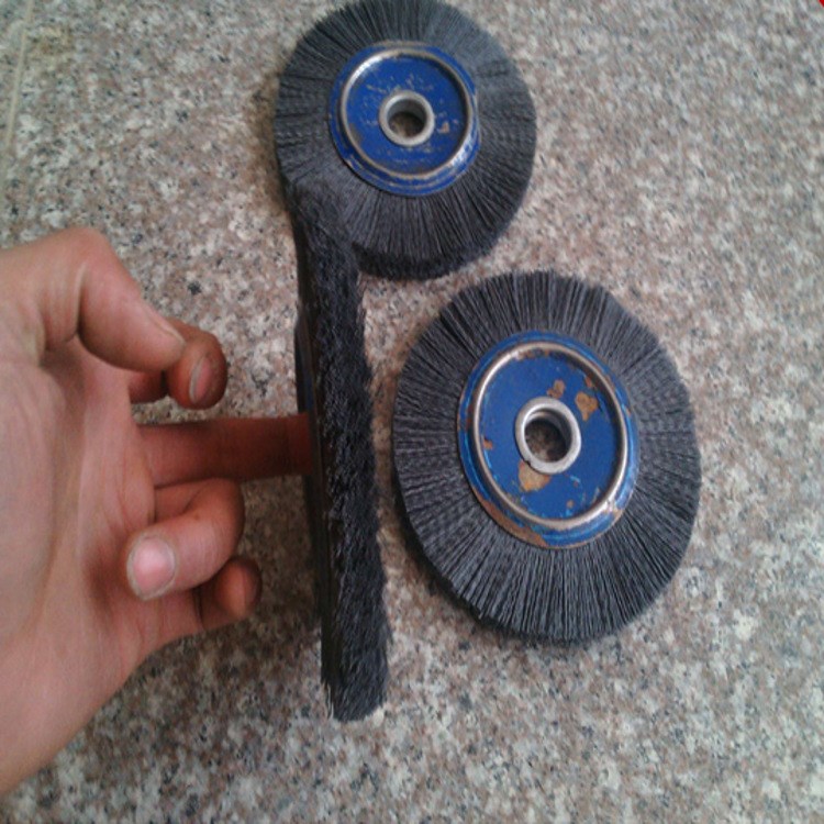 不锈钢平行钢丝轮 磨料丝高耐磨钢丝轮曲丝抛光机专用钢丝刷