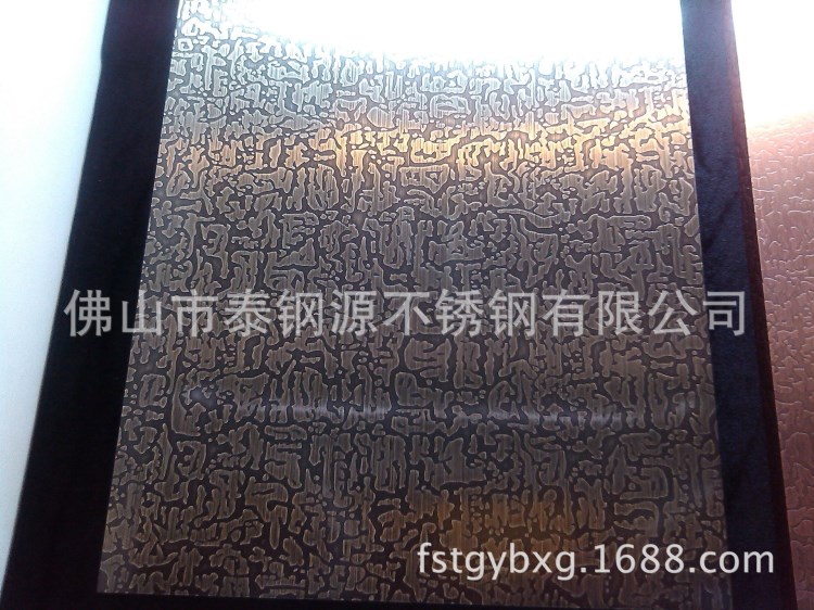 不銹鋼衛浴柜門櫥柜門裝飾板泰鋼源彩色不銹鋼蝕刻自由紋T-SK037