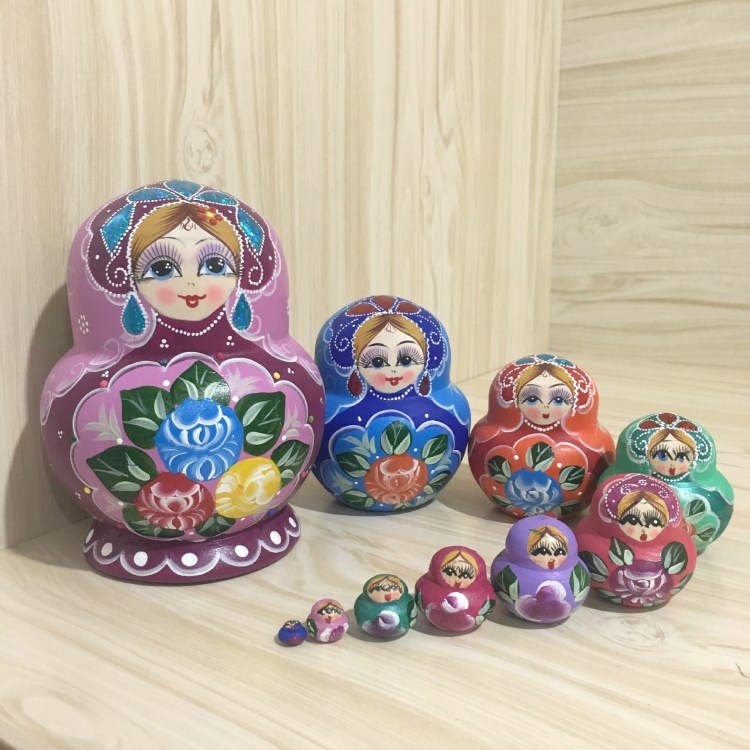 供應批發精品七層 大肚 十層套娃精美俄羅斯套娃工藝品家居擺飾品