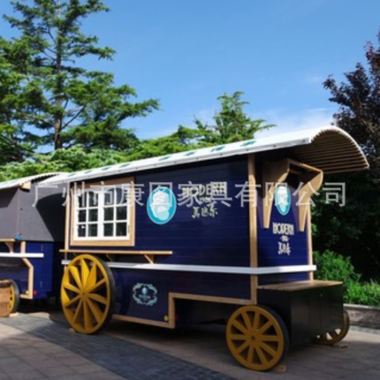 工廠定做售賣花車 商場販賣花車 戶外移動零售花車 零售外賣車