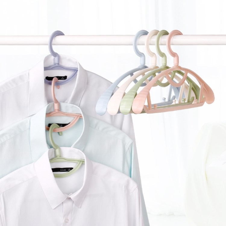 批發寬肩無痕塑料衣架防滑服裝店女式西裝衣掛 成人家用晾曬衣架