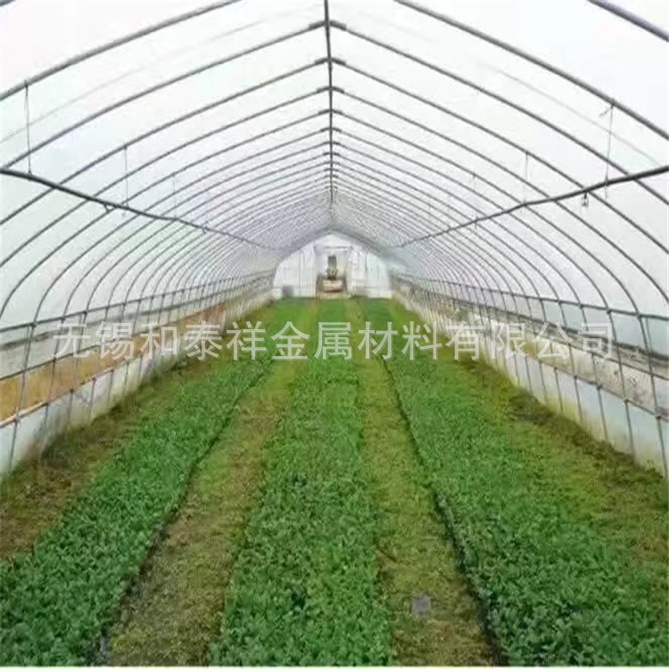 湖南怀化新型无支撑蔬菜大棚 冬枣冷棚骨架 热镀锌大棚钢管