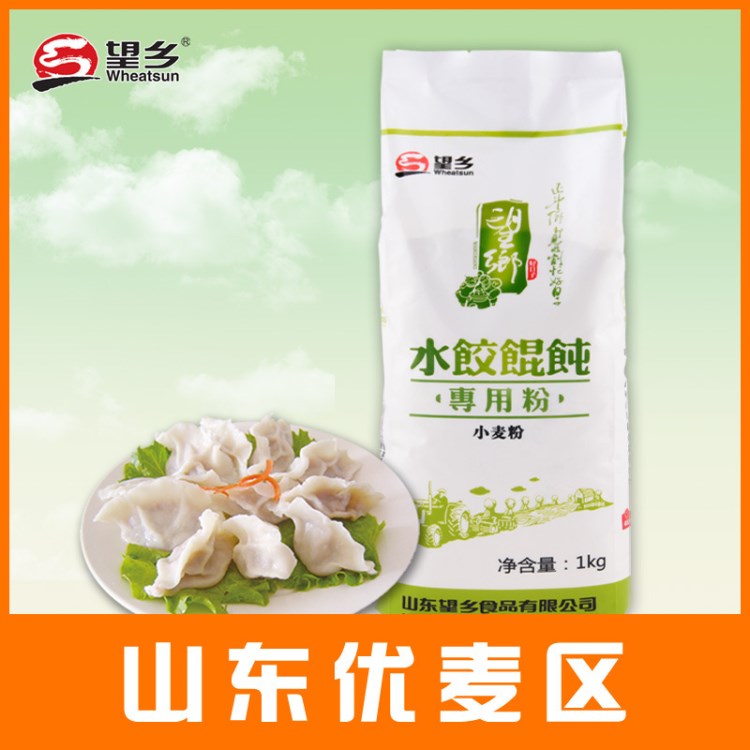 山东望乡面粉水饺馄饨专用粉1kg 粮油厂家面粉批发小麦面粉代加工