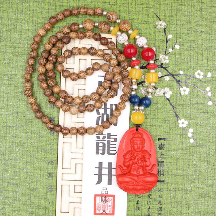 天然朱砂守護(hù)神吊墜 男士觀音項(xiàng)鏈 十二生肖本命佛掛墜 廠家批發(fā)