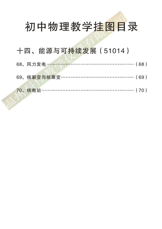 初中物理教學掛圖--能源與可持續(xù)發(fā)展  3副